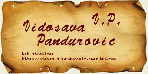 Vidosava Pandurović vizit kartica